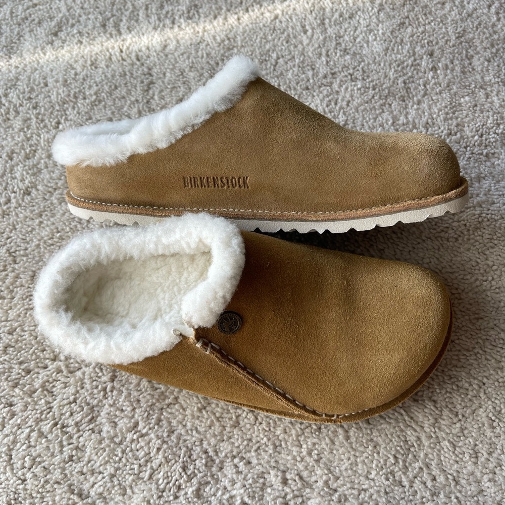 Birkenstock Zermatt Premium Slipper Womens US 5-5.5 EUR 36 Suede Shearling Mink